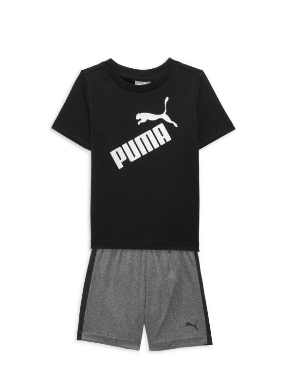 Puma Baby Boy's 2-Piece Logo Tee & Shorts Set